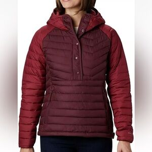 Columbia Powder Lite Omni-heat Insulated Anorak Malbec Thermal Jacket Sz M NWOT